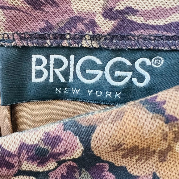 Briggs New York vintage floral print boho lined pencil midi skirt - Picture 7 of 8